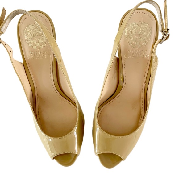 Vince Camuto Slingback Patent Leather High Heel Platform Size 7M - Picture 7 of 12